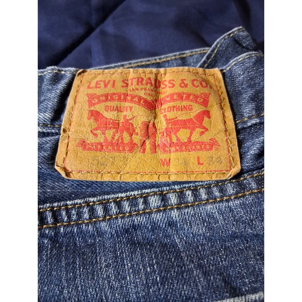 Levis 527 Slim Bootcut Jeans Mens 34x34 Medium Wash Denim Blue